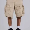 Zandkleurige cargoshorts