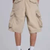 Zandkleurige cargoshorts