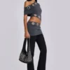 Zarco asymmetrische mini-jurk met oogjes