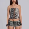 Zebra-denim hotpants