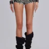 Zebra-denim hotpants