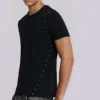 Zwart Mist-T-shirt met studs