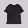 Zwart Mist-T-shirt met studs