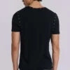 Zwart Mist-T-shirt met studs