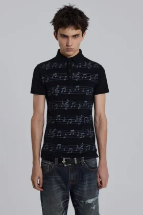 Zwart Riff-poloshirt