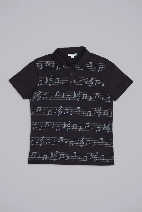 Zwart Riff-poloshirt