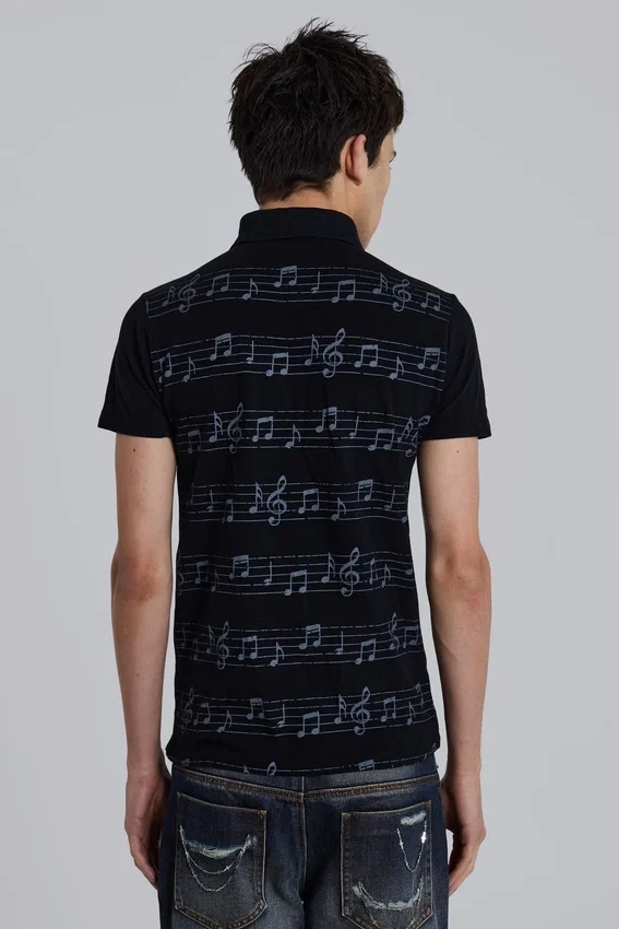 Zwart Riff-poloshirt