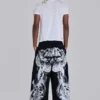 Zwarte baggy Monster Joggers met gothic-print
