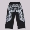 Zwarte baggy Monster Joggers met gothic-print
