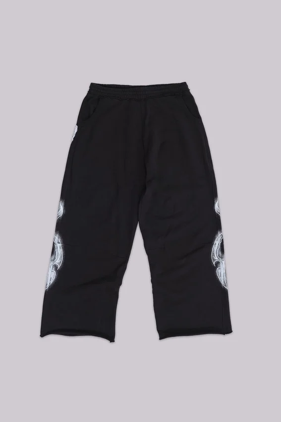 Zwarte baggy Monster Joggers met gothic-print