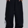 Zwarte baggy Monster Joggers met gothic-print