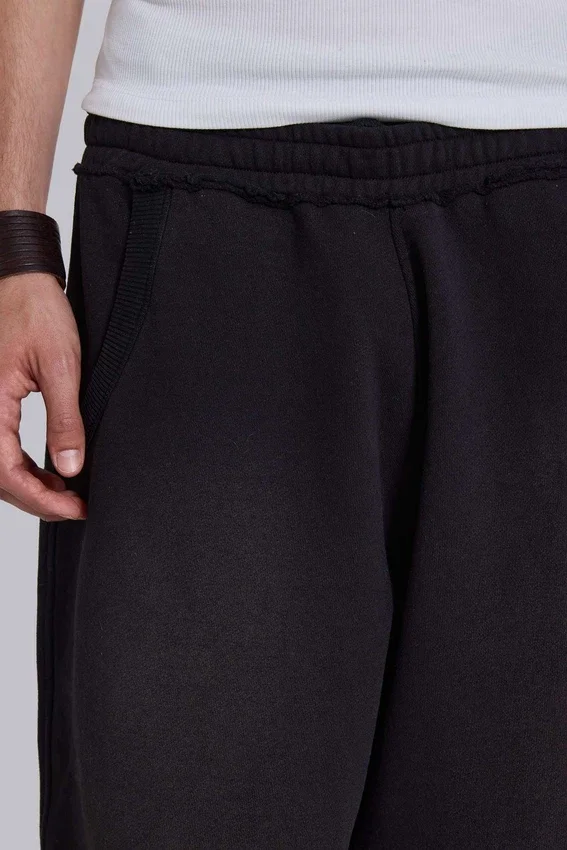 Zwarte baggy Monster Joggers met omgeslagen boorden