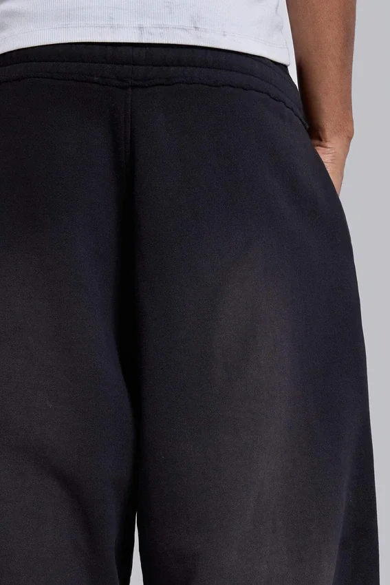 Zwarte baggy Monster Joggers met omgeslagen boorden