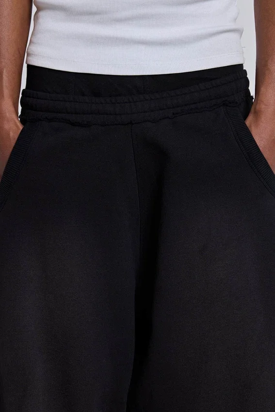 Zwarte baggy Monster Joggers met omgeslagen boorden