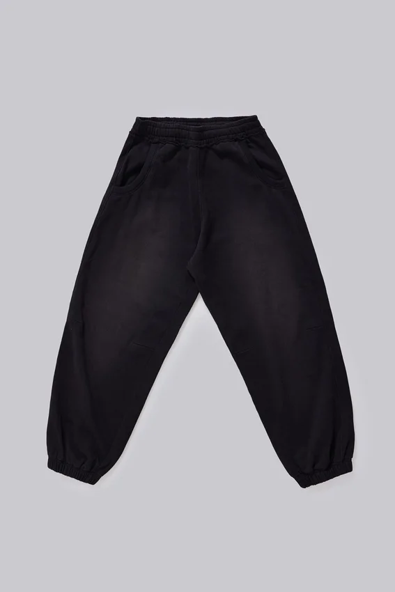 Zwarte baggy Monster Joggers met omgeslagen boorden