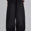Zwarte baggy Monster Joggers met omgeslagen boorden