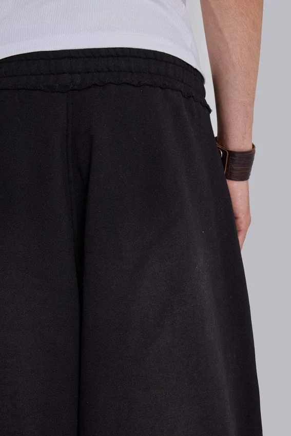 Zwarte baggy Monster Joggers met omgeslagen boorden