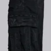 Zwarte Beach-cargoshorts met distressed-effect