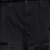Zwarte Beach-cargoshorts met distressed-effect