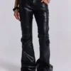 Zwarte Carbon Black Drift-broek met studs en bootcut