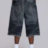 Zwarte Cinch Colossus-jeansshort