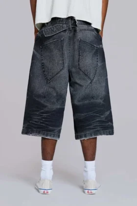 Zwarte Cinch Colossus-jeansshort