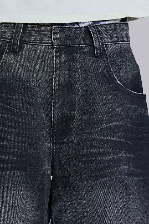 Zwarte Cinch Colossus-jeansshort