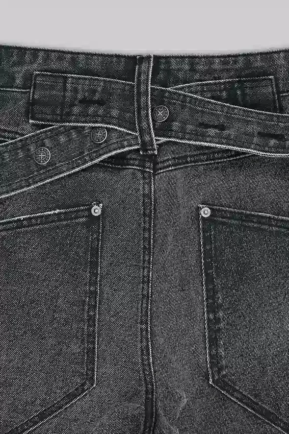 Zwarte Cinch Colossus-jeansshort