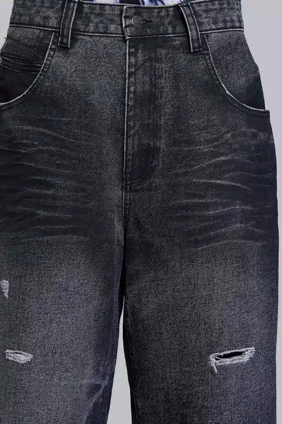 Zwarte Cinch Colossus-jeansshort