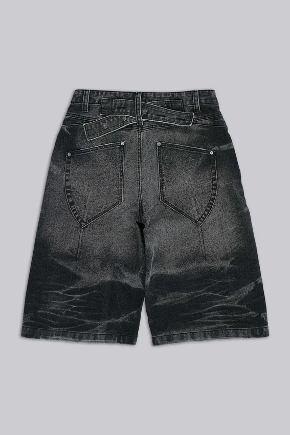 Zwarte Cinch Colossus-jeansshort