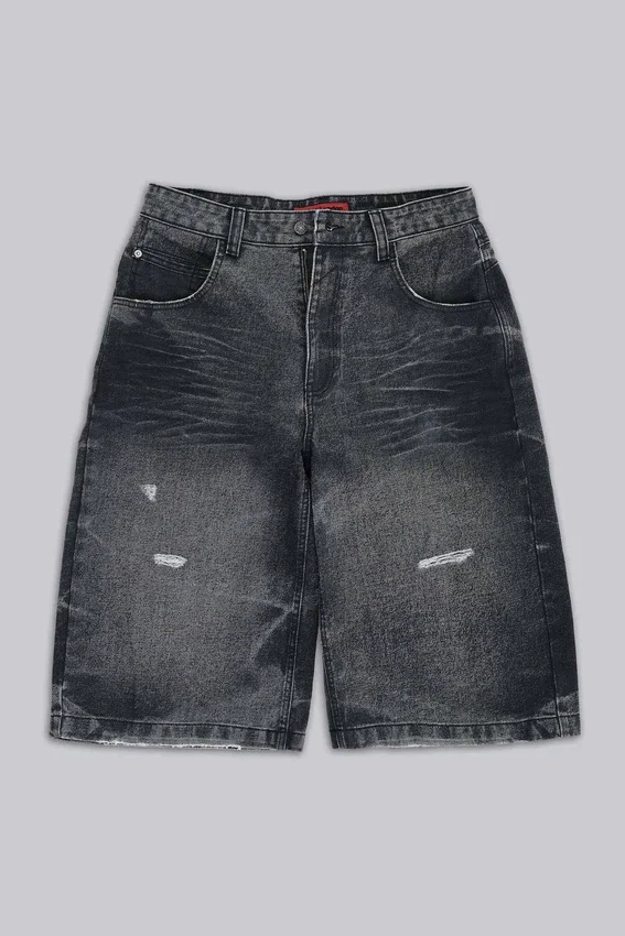 Zwarte Cinch Colossus-jeansshort