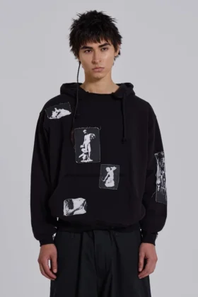 Zwarte Devoted Patch-hoodie