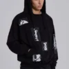 Zwarte Devoted Patch-hoodie