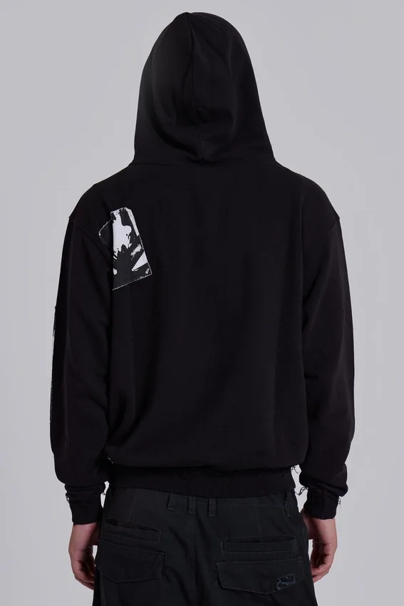 Zwarte Devoted Patch-hoodie