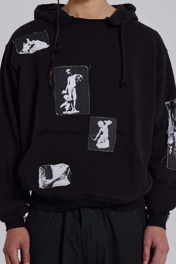 Zwarte Devoted Patch-hoodie