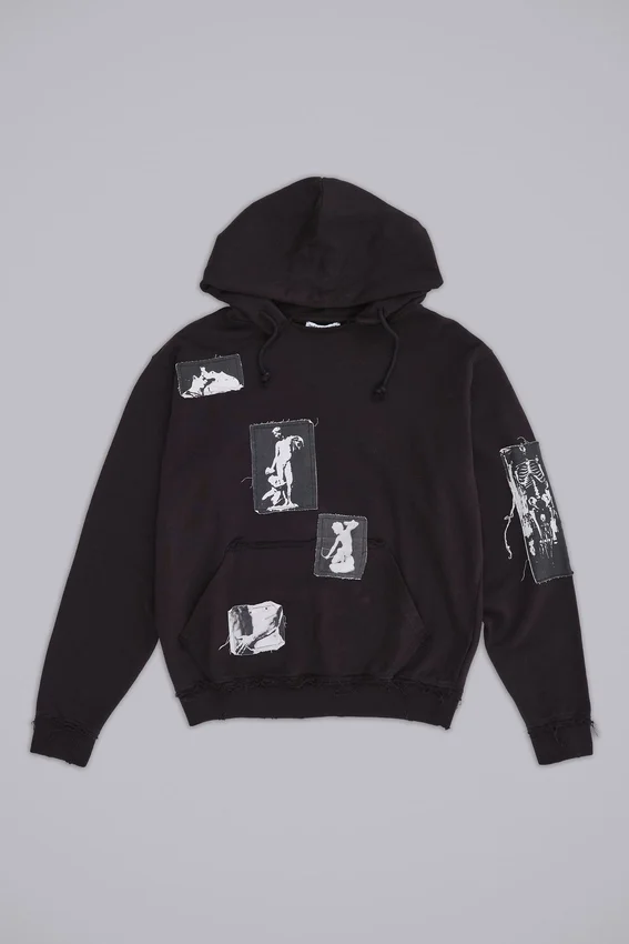 Zwarte Devoted Patch-hoodie