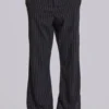 Zwarte gestreepte Stacked Bootcut-pakbroek