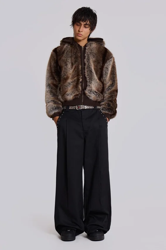 Zwarte Goliath-pakbroek met studs