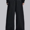 Zwarte Goliath-pakbroek met studs