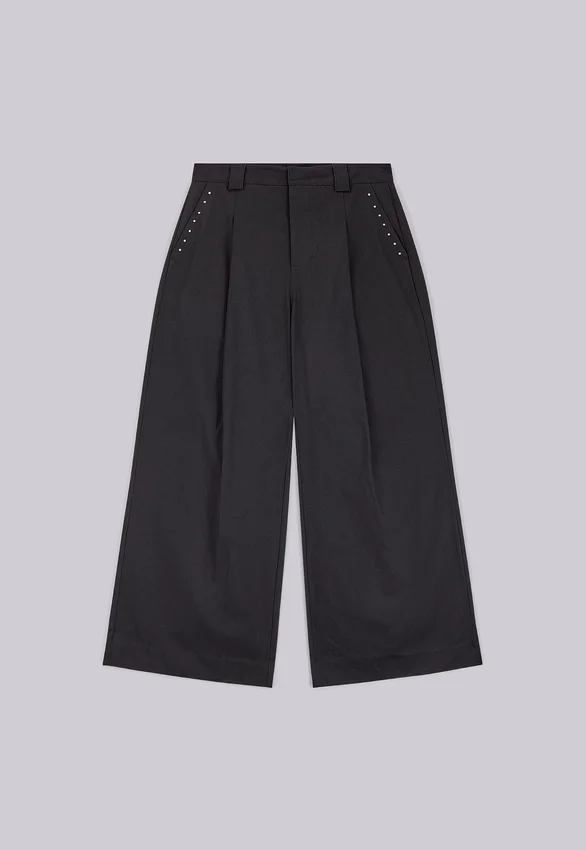 Zwarte Goliath-pakbroek met studs