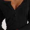 Zwarte Haze Henley-top
