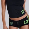 Zwarte No.13 voetbalminishorts