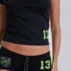 Zwarte No.13 voetbalminishorts