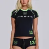 Zwarte No.13 voetbalminishorts