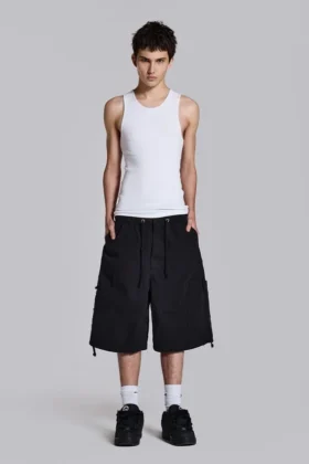 Zwarte Parachute Cargo Baggy-short