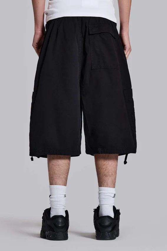 Zwarte Parachute Cargo Baggy-short