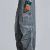 Zwarte Parachute Pants met oil-wash