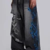 Zwarte Spike Airbrush XL gescheurde Colossus Jeans