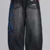 Zwarte Spike Airbrush XL gescheurde Colossus Jeans