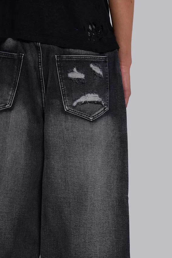 Zwarte Spike Airbrush XL gescheurde Colossus Jeans